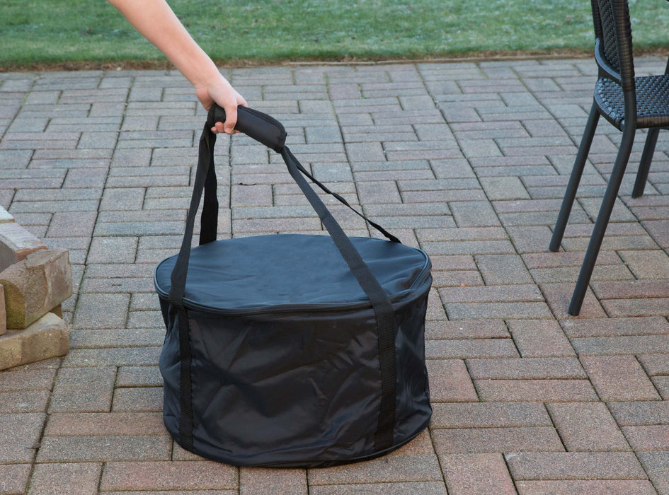 BUNDLE DEAL: PROPANE FIRE PIT WITH LID AND CARRY BAG