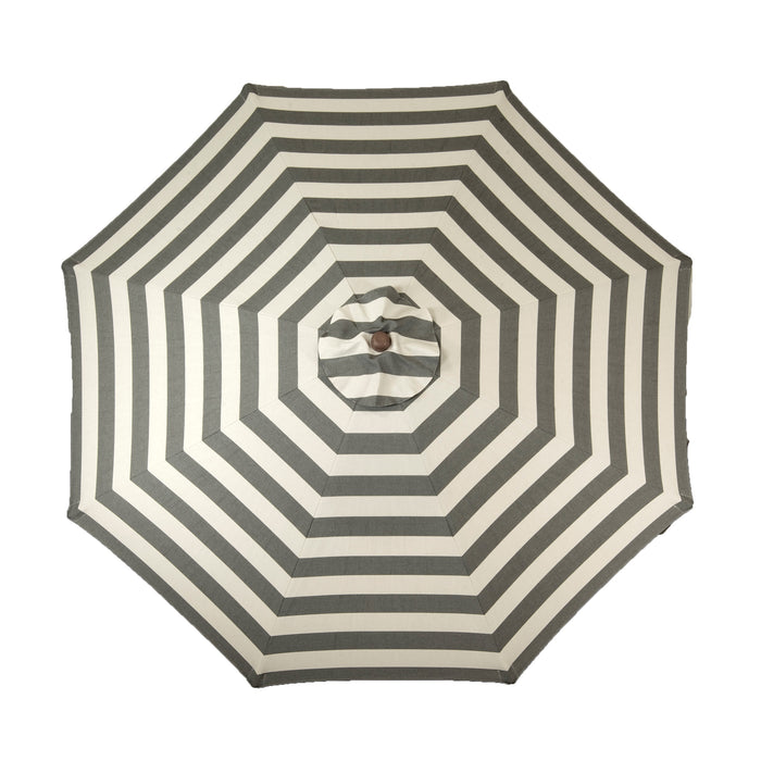 Classic Wood 9 ft Stripe Round Market Umbrella