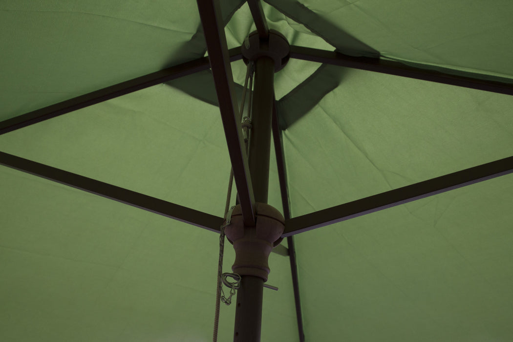 destinationgear classic wood 6.5' square patio umbrella DestinationGear 6.5-ft. Wood Classic Square Patio Umbrella Lime