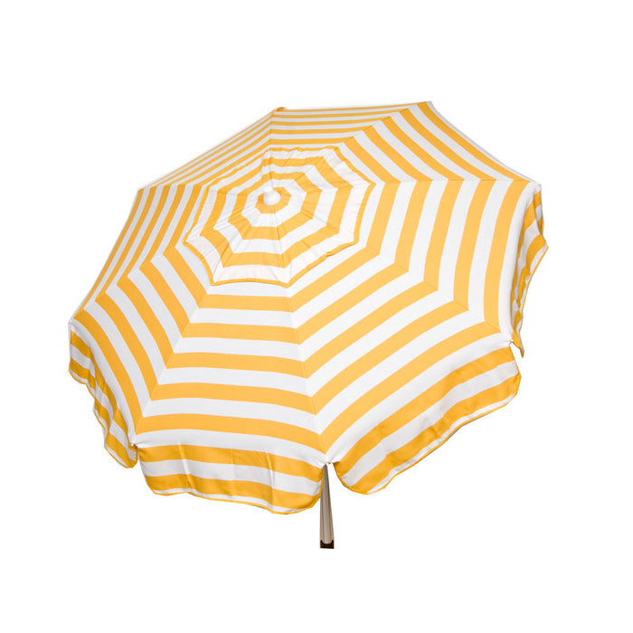italian style patio umbrella Italian 6 ft Umbrella Acrylic Stripes Yellow and White