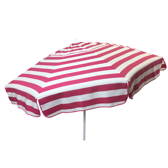 6 foot striped patio umbrella Italian 6 ft Umbrella Acrylic Stripes Pink and White