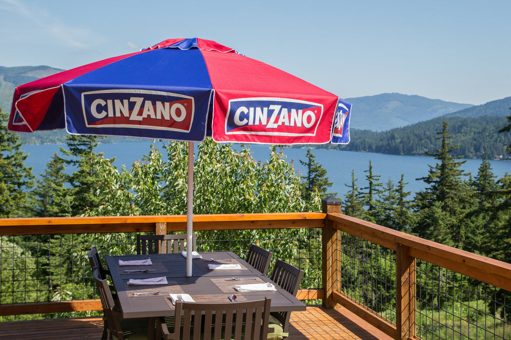 8 ft Cinzano Deluxe Beach and Patio Umbrella with Storage Bag