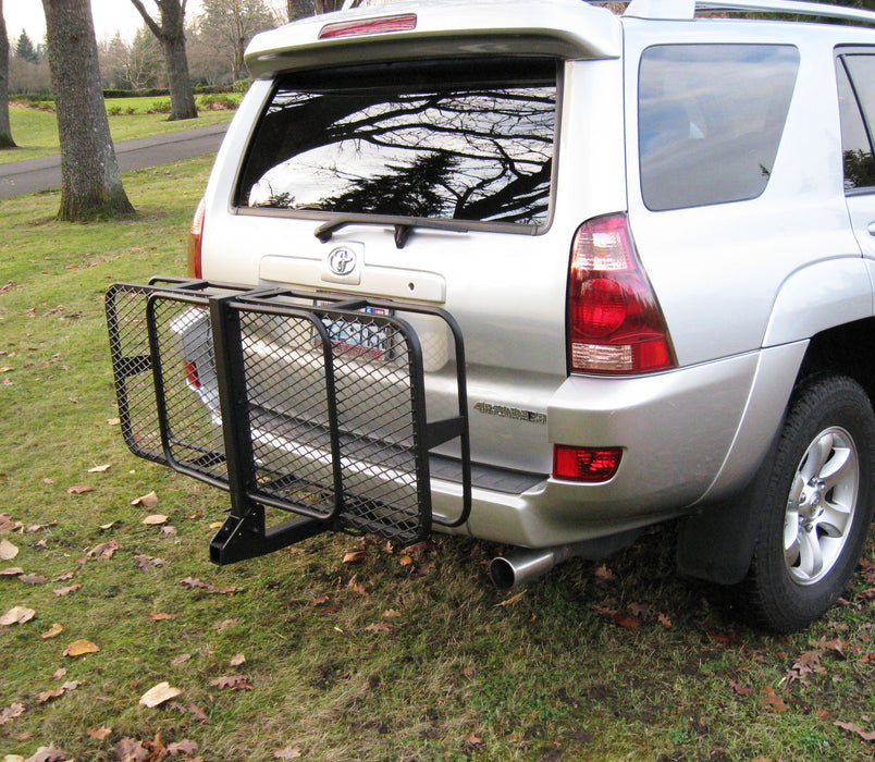 Deluxe Fold-Up Cargo Carrier Kit with Cargo Webbing and Hitch Lock