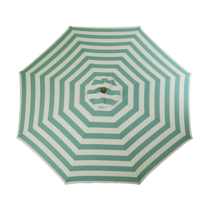 Classic Wood 9 ft Stripe Round Market Umbrella