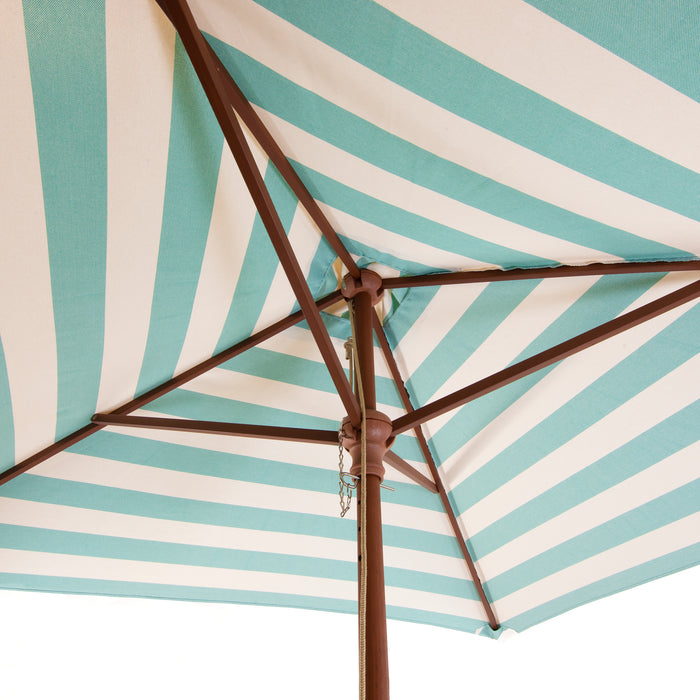 corona extra classic wood 6.5' square patio umbrella Classic Wood 6.5 ft Square Market Umbrella