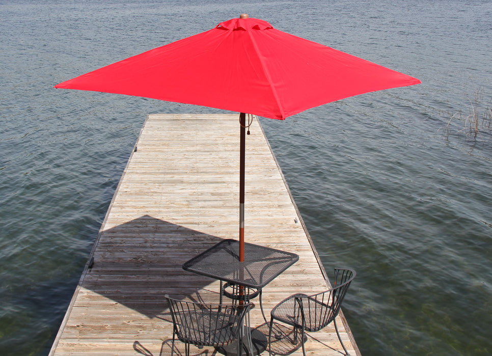 destinationgear classic wood 6.5' square patio umbrella Classic Wood 6.5 ft Square Umbrella